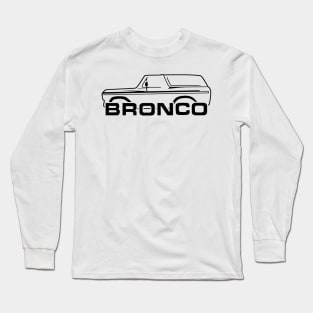 1978-1979 Bronco Side Black With New Logo Long Sleeve T-Shirt